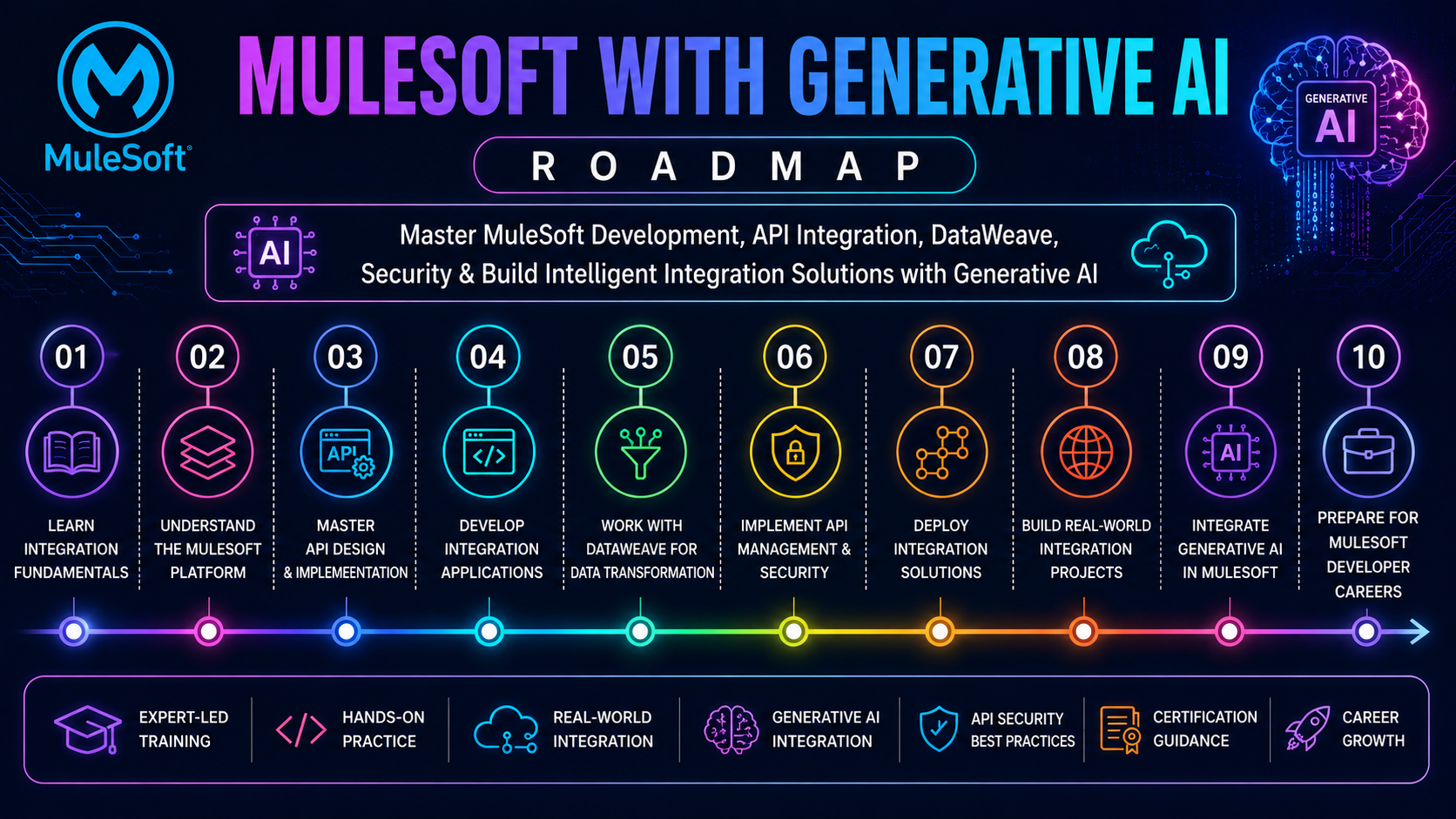 MuleSoft with Generative AI Developer Roadmap - Learn APIs, Integration, AI Automation, and Enterprise Development