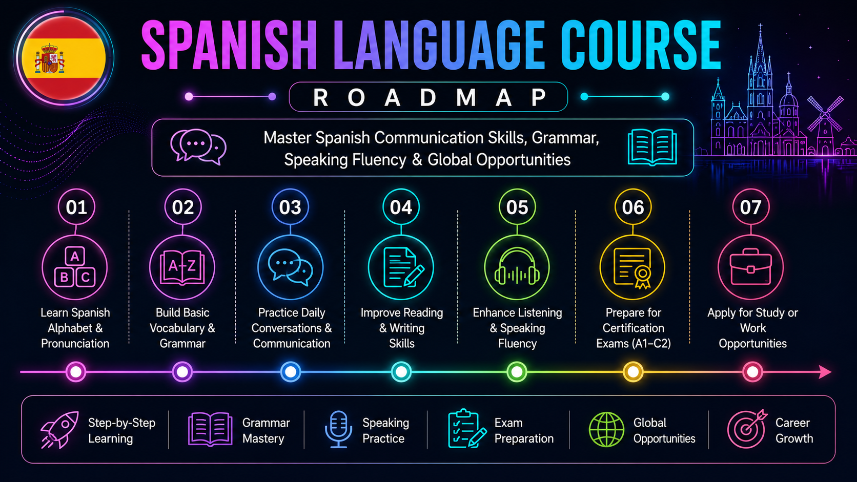 Spanish Language Roadmap - Learn Spanish Fundamentals to Apply for Spanish Language Roles